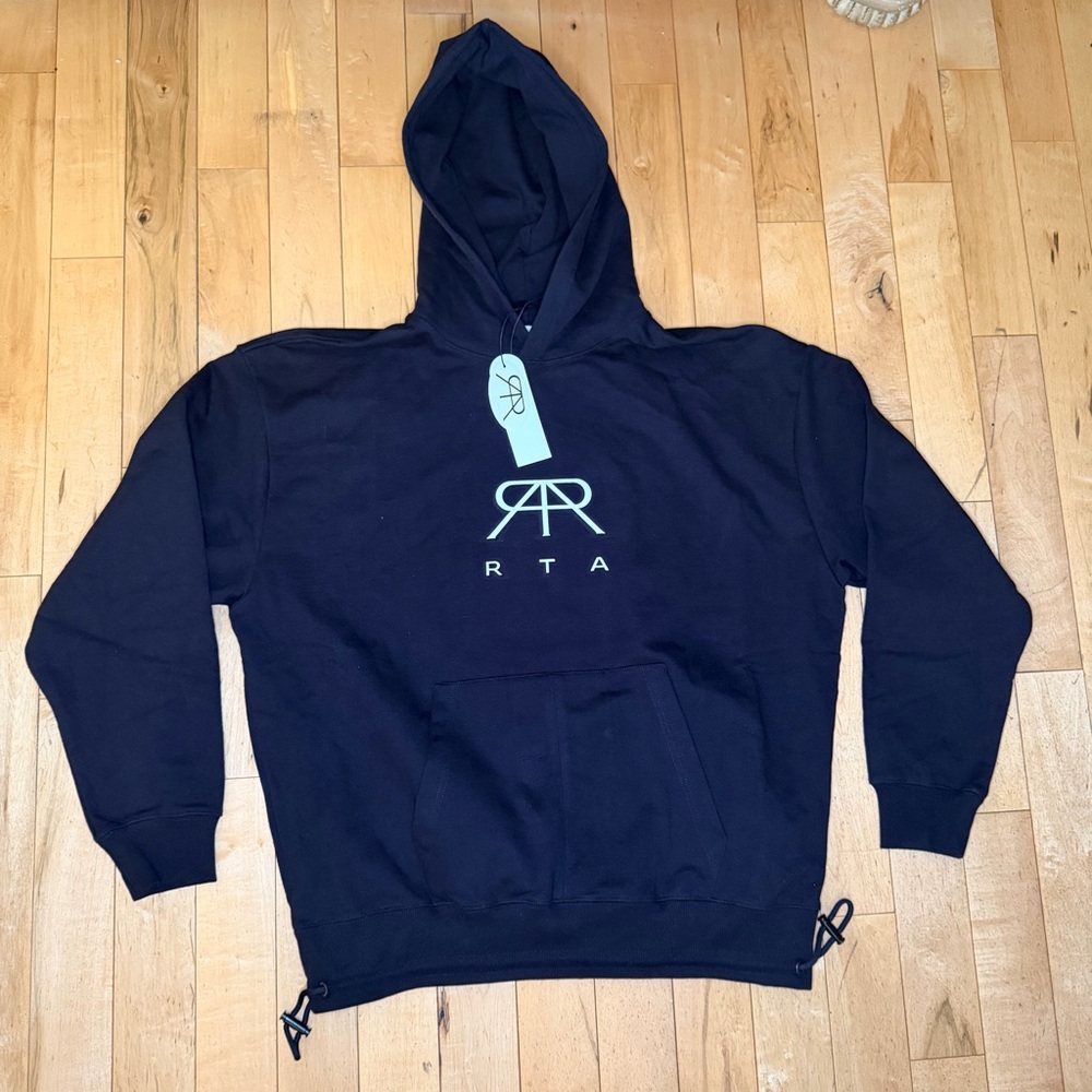 RtA Black Embossed Hoodie Men’s XL